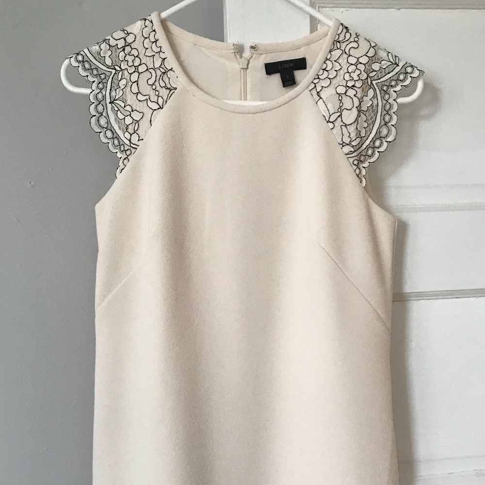 J.Crew Edged Lace Cap-sleeve Dress